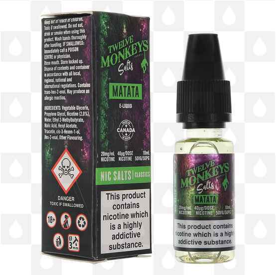 Matata Nic Salt by Twelve Monkeys E Liquid | 10ml Bottles, Nicotine Strength: NS 20mg, Size: 10ml (1x10ml)