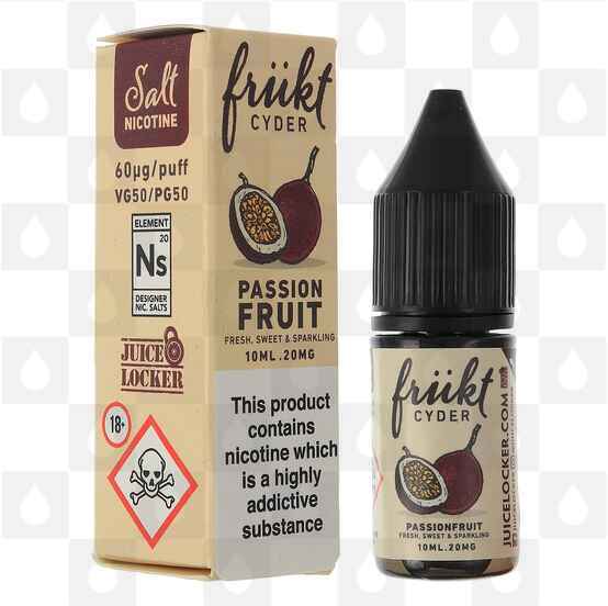 Passionfruit Nic Salt by Frukt Cyder E Liquid | 10ml Bottles, Nicotine Strength: NS 20mg, Size: 10ml (1x10ml)