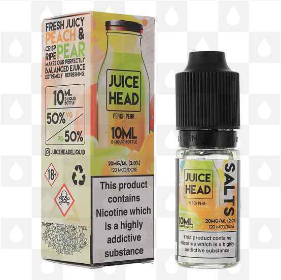 Peach Pear Nic Salts by Juice Head E Liquid | 10ml Bottles, Nicotine Strength: NS 20mg, Size: 10ml (1x10ml)