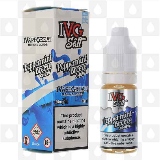 Peppermint Breeze Chew by IVG Salt E Liquid | 10ml Bottles, Nicotine Strength: NS 20mg, Size: 10ml