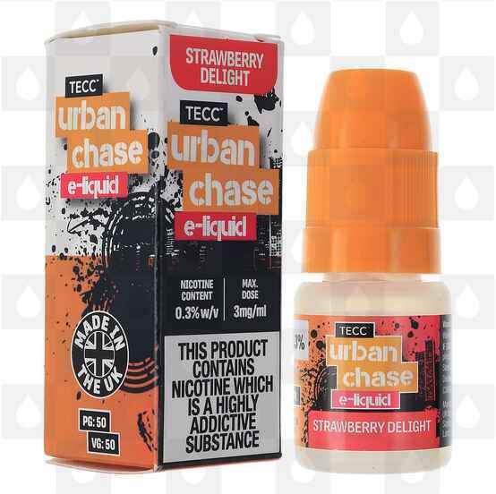 Strawberry Delight by Urban Chase E Liquid | 10ml Bottles, Nicotine Strength: 3mg, Size: 10ml (1x10ml)
