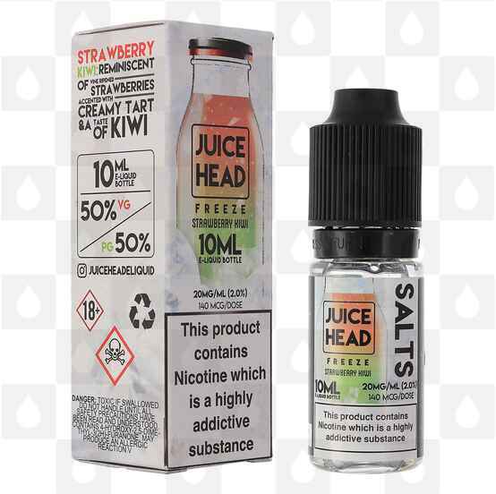 Strawberry Kiwi Freeze Nic Salts by Juice Head E Liquid | 10ml Bottles, Nicotine Strength: NS 20mg, Size: 10ml (1x10ml)