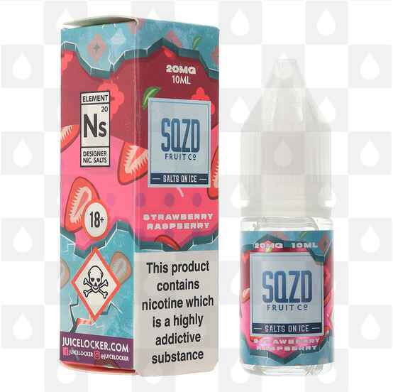 Strawberry Raspberry Salts On Ice by SQZD Fruit Co E Liquid | 10ml Bottles, Nicotine Strength: NS 10mg, Size: 10ml (1x10ml)