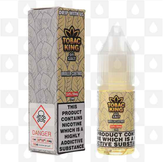 Vanilla Custard Tobacco | On Salt by Tobac King E Liquid | 10ml Bottles, Nicotine Strength: NS 20mg, Size: 10ml (1x10ml)