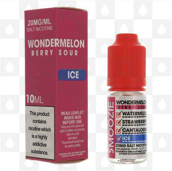 Wondermelon Berry Sour Ice Nic Salt 20mg by Smoozie E Liquid | 10ml Bottles