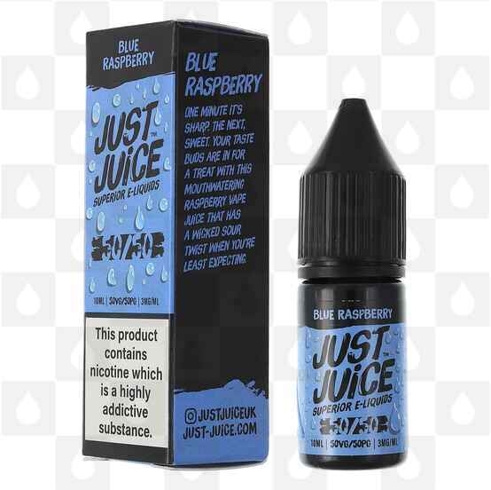 Blue Raspberry by 50/50 | Just Juice E Liquid | 10ml Bottles, Nicotine Strength: 12mg, Size: 10ml (1x10ml)