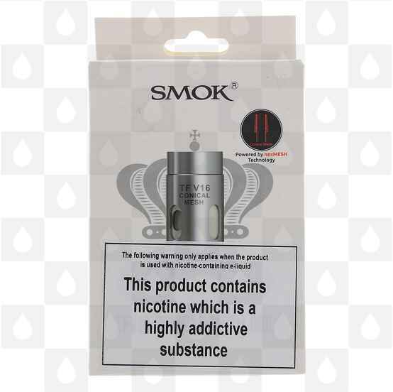 Smok TFV16 Replacement Coils, Ohms: 3 x Conical Mesh 0.2 Ohm coils (60-85W)