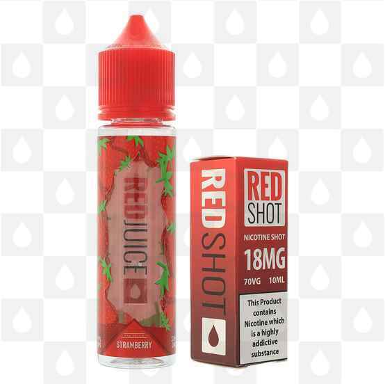 Strawberry | Raw Fruits by RedJuice E Liquid | 50ml Short Fill, Strength & Size: 0mg • 50ml • Inc 1 x 18mg Shot