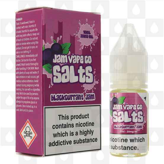Blackcurrant Nic Salt by Jam Vape Co E Liquid | 10ml Bottles, Nicotine Strength: NS 20mg, Size: 10ml (1x10ml)