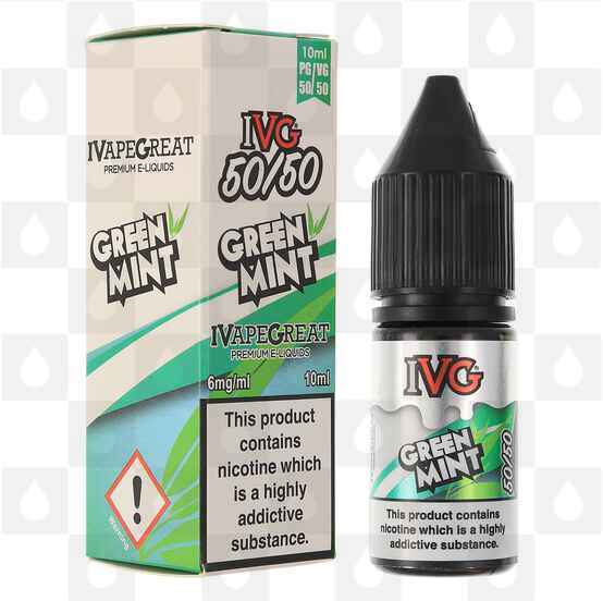 Green Mint 50/50 by IVG E Liquid | 10ml Bottles, Strength & Size: 18mg • 10ml • Out Of Date