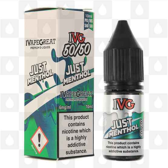 Just Menthol 50/50 by IVG E Liquid | 10ml Bottles, Strength & Size: 18mg • 10ml • Out Of Date