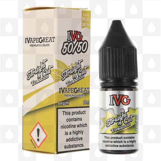 Straight n Cut Tobacco 50/50 by IVG E Liquid | 10ml Bottles, Strength & Size: 03mg • 10ml