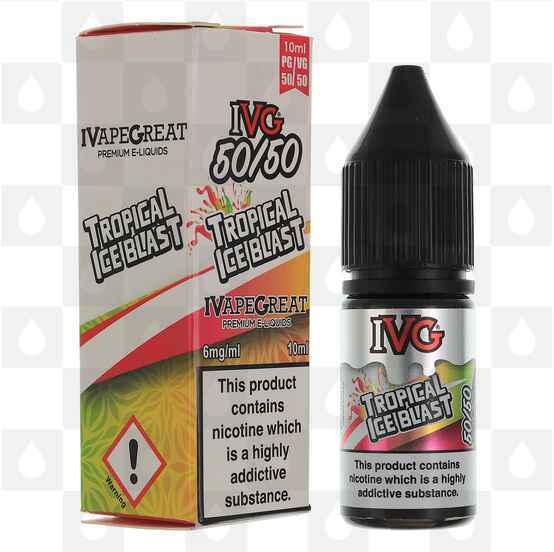 Tropical Ice Blast 50/50 by IVG Desserts E Liquid | 10ml Bottles, Nicotine Strength: 12mg, Size: 10ml (1x10ml)