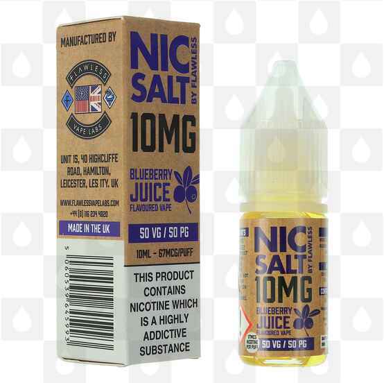 Blueberry Juice | Nic Salt by Flawless E Liquid | 10ml Bottles, Nicotine Strength: NS 10mg, Size: 10ml