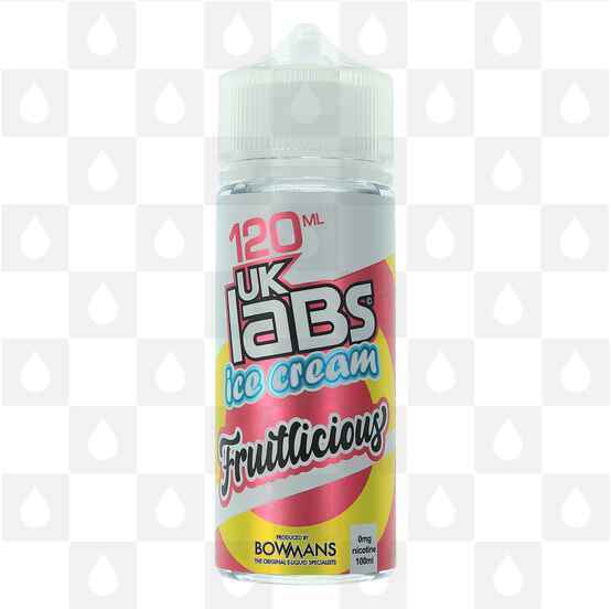 Fruitlicious | Ice Cream by UK Labs E Liquid | 100ml Short Fill, Strength & Size: 0mg • 100ml (120ml Bottle)