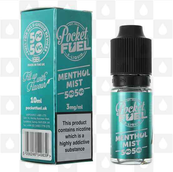 Menthol Mist 50/50 by Pocket Fuel E Liquid | 10ml Bottles, Nicotine Strength: 6mg, Size: 10ml (1x10ml)