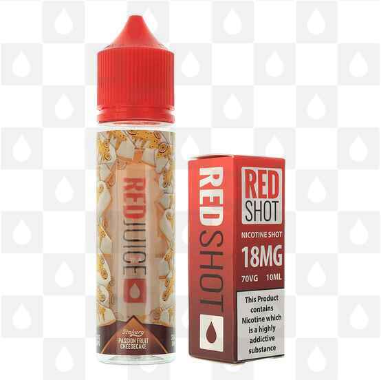 Passionfruit Cheesecake | Bakery by RedJuice E Liquid | 50ml Short Fill, Strength & Size: 0mg • 50ml • Inc 1 x 18mg Shot