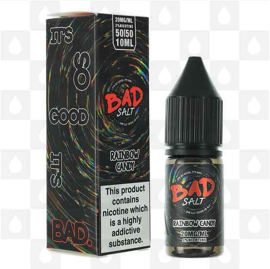 Rainbow Candy | Bad Salt by Bad Juice E Liquid | 10ml Bottles, Nicotine Strength: NS 20mg, Size: 10ml (1x10ml)