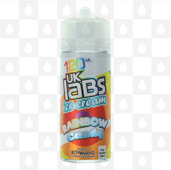 Rainbow Candy | Ice Cream by UK Labs E Liquid | 100ml Short Fill, Strength & Size: 0mg • 100ml (120ml Bottle)