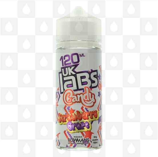 Strawberry Grape | Candy by UK Labs E Liquid | 100ml Short Fill, Strength & Size: 0mg • 100ml (120ml Bottle) - Out Of Date