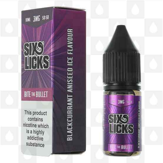 Bite the Bullet 50/50 by Six Licks E Liquid | 10ml Bottles, Strength & Size: 06mg • 10ml