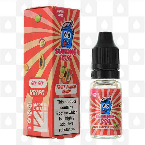 Fruit Punch Slush Nic Salt by Slushie E Liquid | 10ml Bottles, Nicotine Strength: NS 20mg, Size: 10ml (1x10ml)