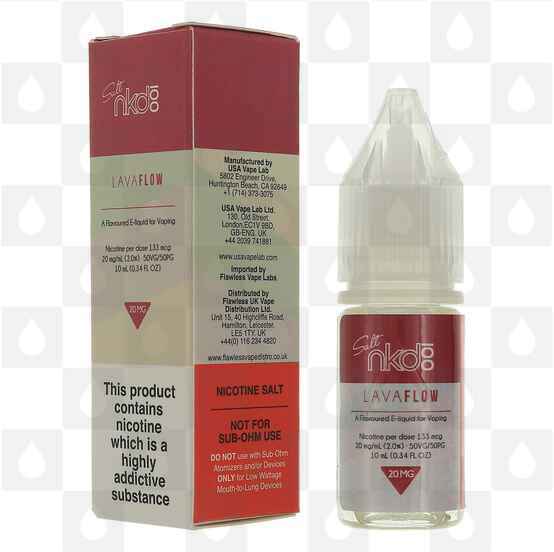 Lava Flow Nic Salt by Naked 100 E Liquid | 10ml Bottles, Strength & Size: 05mg • 10ml • Out Of Date