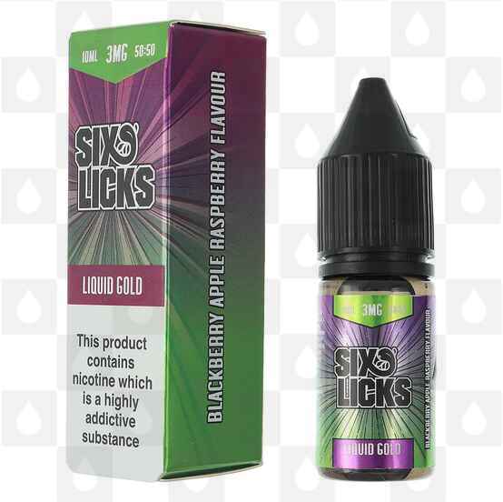 Liquid Gold 50/50 by Six Licks E Liquid | 10ml Bottles, Strength & Size: 18mg • 10ml