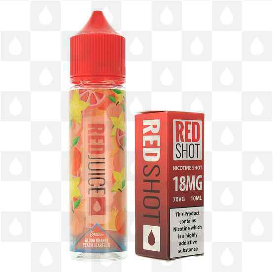 Blood Orange Peach Starfruit | Coolers by RedJuice E Liquid | 50ml Short Fill, Strength & Size: 0mg • 50ml • Inc 1 x 18mg Shot