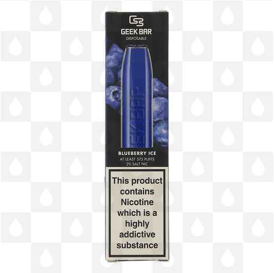 Blueberry Ice Geek Bar | Disposable Vapes, Strength & Puff Count: 20mg • 575 Puffs