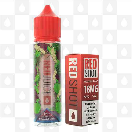 Boysenberry Apple Elderflower | Coolers by RedJuice E Liquid | 50ml Short Fill, Strength & Size: 0mg • 50ml • Inc 1 x 18mg Shot
