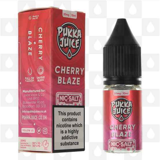 Cherry Blaze Nic Salt by Pukka Juice | 10ml Bottles, Nicotine Strength: NS 20mg, Size: 10ml (1x10ml)