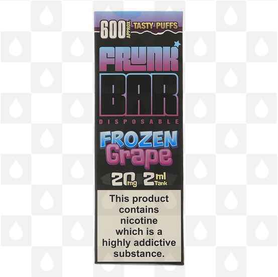Frozen Grape Frunk Bar 20mg | Disposable Vapes, Strength & Puff Count: 20mg • 600 Puffs • Out Of Date