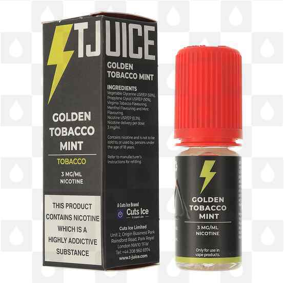 Golden Tobacco Mint by T-Juice E Liquid | 10ml Bottles, Strength & Size: 06mg • 10ml