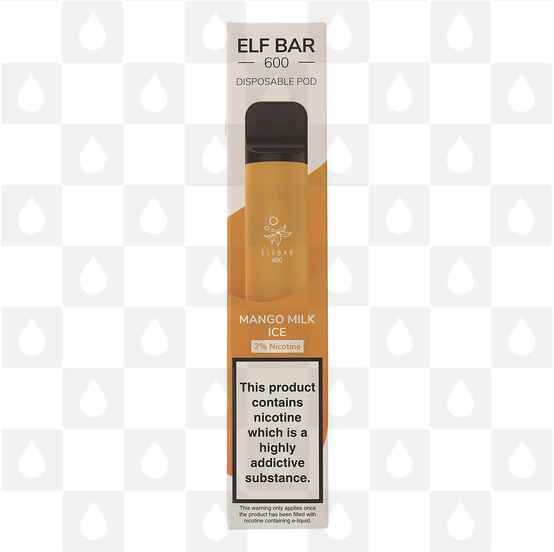 Mango Milk Ice Elf Bar 600 20mg | Disposable Vapes, Strength & Puff Count: 20mg • 600 Puffs • Out Of Date