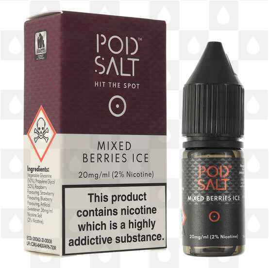 Mixed Berries Ice Nic Salt by Pod Salt E Liquid | 10ml Bottles, Strength & Size: 20mg • 10ml