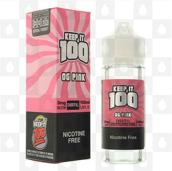 OG Pink by KEEP IT 100 E Liquid | 100ml Short Fill, Strength & Size: 0mg • 100ml (120ml Bottle)