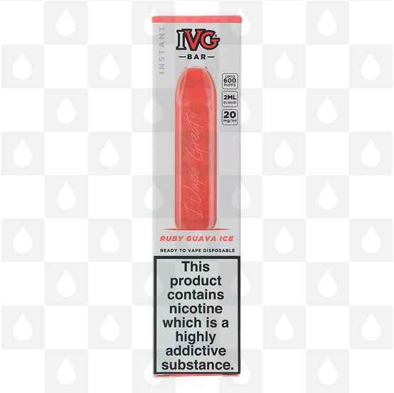 Ruby Guava Ice IVG Bar 20mg | Disposable Vapes, Strength & Puff Count: 20mg • 600 Puffs • Out Of Date