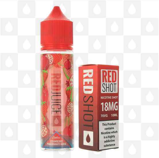 Strawberry Pomegranate Guava | Coolers by RedJuice E Liquid | 50ml Short Fill, Strength & Size: 0mg • 50ml • Inc 1 x 18mg Shot