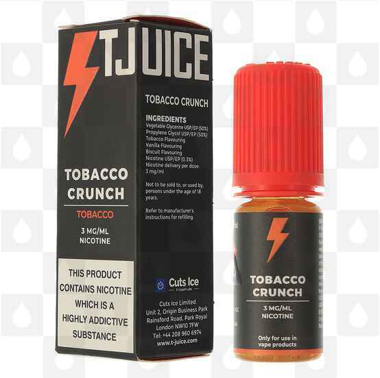 Tobacco Crunch by T-Juice E Liquid | 10ml Bottles, Strength & Size: 00mg • 10ml