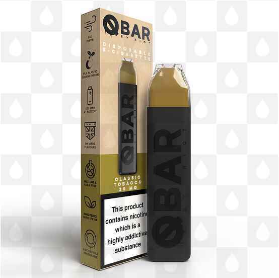 Classic Tobacco Riot Squad Q Bar | Disposable Vapes, Strength & Puff Count: 00mg • 550 Puffs