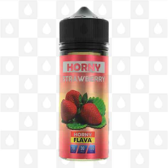 Horny Strawberry by Horny Flava E Liquid | 100ml Short Fill, Strength & Size: 0mg • 100ml (120ml Bottle)