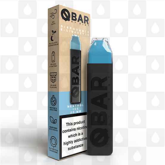 Menthol Ice Riot Squad Q Bar | Disposable Vapes, Strength & Puff Count: 20mg • 550 Puffs