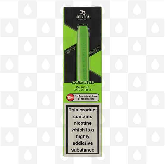 Sour Apple Geek Bar | Disposable Vapes, Strength & Puff Count: 20mg • 575 Puffs