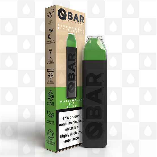 Watermelon Ice Riot Squad Q Bar | Disposable Vapes, Strength & Puff Count: 20mg • 550 Puffs
