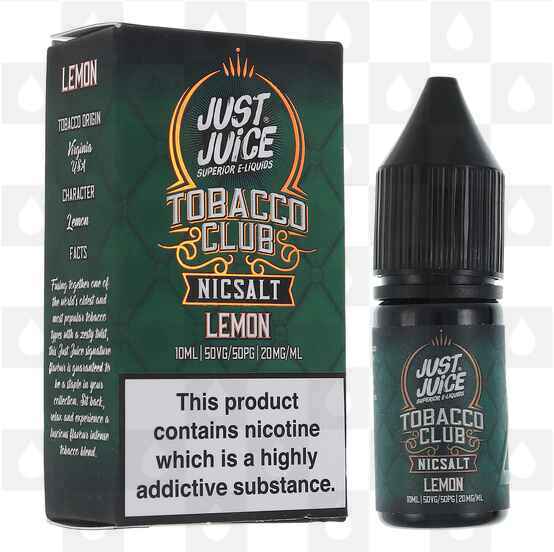 Lemon Tobacco Nic Salt by Just Juice E Liquid | 10ml Bottles, Strength & Size: 05mg • 10ml