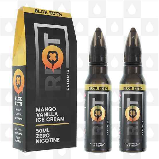 Mango Vanilla Ice Cream | Black Edition By Riot Squad E Liquid | 100ml Short Fill
