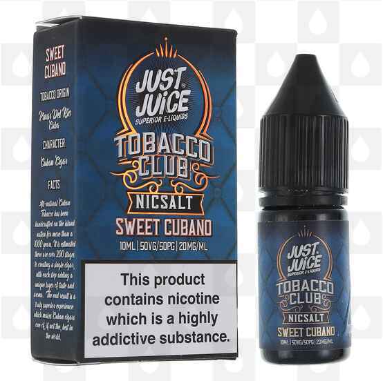 Sweet Cubano Tobacco Nic Salt by Just Juice E Liquid | 10ml Bottles, Strength & Size: 05mg • 10ml