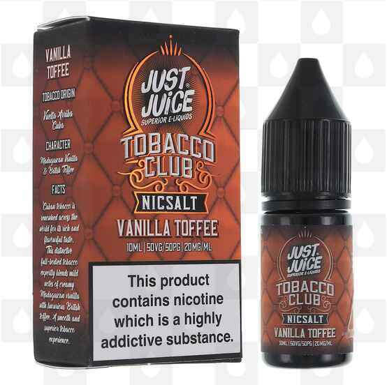 Vanilla Toffee Tobacco Nic Salt by Just Juice E Liquid | 10ml Bottles, Strength & Size: 05mg • 10ml