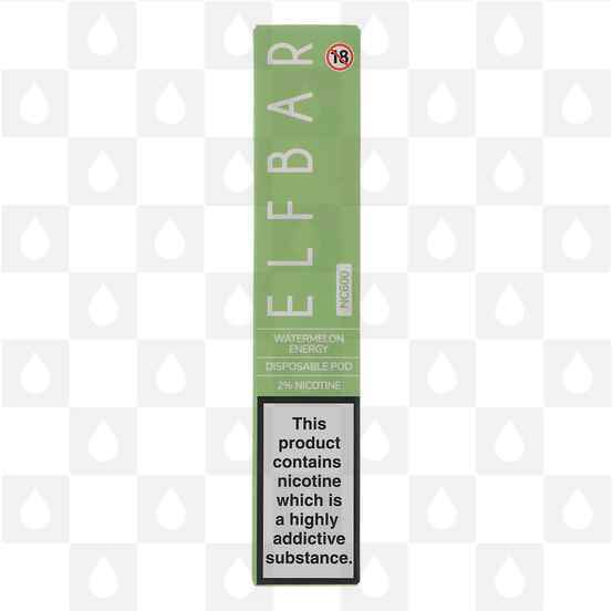 Watermelon Energy Elf Bar NC600 20mg | Disposable Vapes, Strength & Puff Count: 20mg • 600 Puffs • Out Of Date